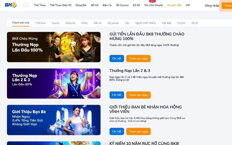 Khuyến mãi Bk8